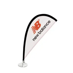 Factory Direct Sale Teardrop Display Mini Table Beach Flag Desk Banner For Display