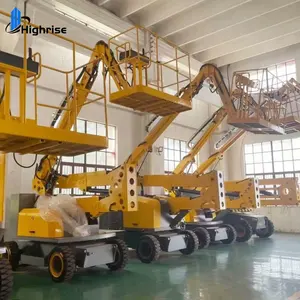 Untuk pria, Highrise10m self propeled kekuatan Diesel artikulasi vertikal satu pria Boom Lift