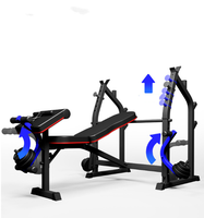 Banc de traction, équipement de fitness domestique, ensemble d'haltères, banc pour hommes, support de squat multifonctionnel, lit d'haltérophilie pliable