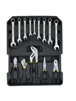 Ensemble d'outils de réparation automobile Kits combinés à main Outils boîte à bagages Ensemble de réparation automobile Noir Jaune Rouge Blanc