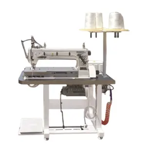 Máquina de coser DS80800 con doble aguja, máquina de coser con cuatro hilos, doble cadena, corte de hilo automático, contenedor grande