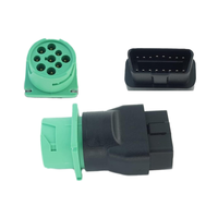 OBD2 mâle à J1939 femelle ABS PVC adaptateur conducteur en cuivre ABS/cuivre lecteur de Code pour voitures camions 1 an de garantie faisceau de câblage