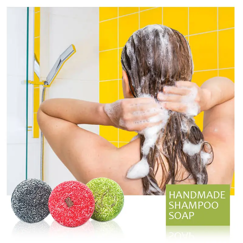 Natuurlijke Handgemaakte Shampoo Bar Zeep, Diepe Reiniging, Verbeteren Hoofdhuid Vettig Jeukende Roos Organic Plantenextract Haar Wassen