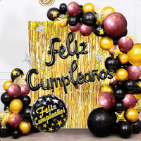 Lot de 80 kits de guirlandes de ballons en latex noir de 5 10 18 pouces pour fêtes d'anniversaire