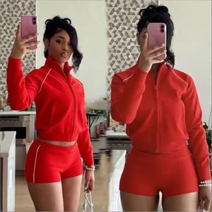 Giacca da Baseball da <span class=keywords><strong>Donna</strong></span> con Cerniera, Maniche Raglan, Felpa in Cotone, Outfit da Palestra, Cardigan Corto, <span class=keywords><strong>Abbigliamento</strong></span> <span class=keywords><strong>Streetwear</strong></span> Femminile - Product Image 3