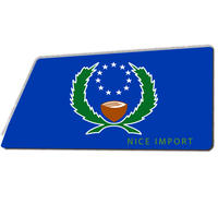 Tapis de sol d'intérieur avec drapeau de Pohnpei, tapis de bienvenue pour entrée, tapis de bienvenue extérieur, tapis de sol à profil bas pour entrée et patio
