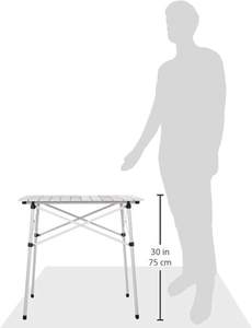 Mesa Plegable Blanca para Exteriores, Ultracompacta, de Aluminio y Acero Inoxidable, para Camping - Product Image 4