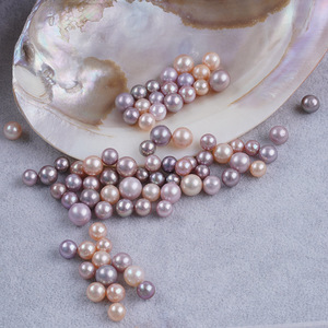 Natural Freshwater Pearl Powder White <b>Beads</b> in Various Sizes for DIY Pendant Earrings Accessories Purple <b>Color</b> Available - Product Image 5