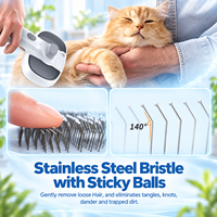 Nouvelle brosse lissante auto-nettoyante à vapeur pour animaux de compagnie, pour éliminer les poils morts, pour chien et chat