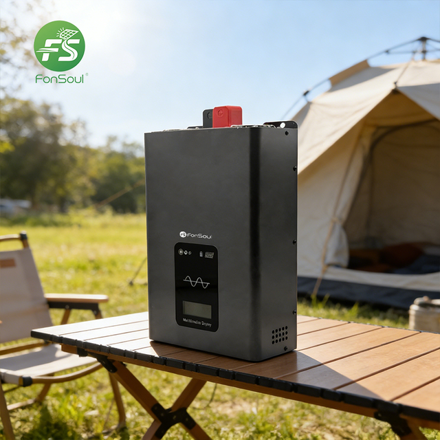 Fonsoul 10KW Pure Sine Wave Solar Inverter DC 24V 48V 60V 72V 96V to AC 110V 220V 5000W High Efficiency 50/60 Hz Automotive Home