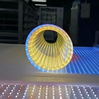 Affichage LED transparent flexible et réglable VORTEX Bright pour la publicité commerciale dans les centres commerciaux