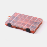 Boîte de rangement pour matériel de pêche en plastique PE coloré WATERPRIDE 3700, avec séparateurs amovibles, camouflage, organisateur de leurres pour la pêche en lac et en rivière