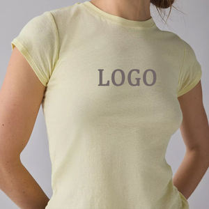 Ropa Deportiva Informal, Camiseta con Logotipo Personalizado, Ropa de Gimnasio para Mujer, Camiseta Holgada Informal para Correr al Aire Libre, Camiseta Deportiva - Product Image 1