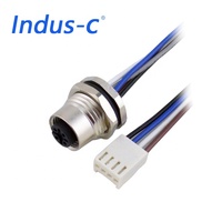 Sensor de m12 5 pin conector à prova d' água com conector molex para pcb