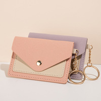 Chaud mignon mode Pu cuir poche Mini porte-monnaie porte-clés portefeuille femmes changement pochette crédit porte-carte portefeuille porte-clés