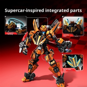 Blocs de construction Corona Lier Hun, jouet d'assemblage, décoration, super voiture, mecha, robot en plastique ABS, cadeau pour garçons et enfants 716006-7 - Product Image 3