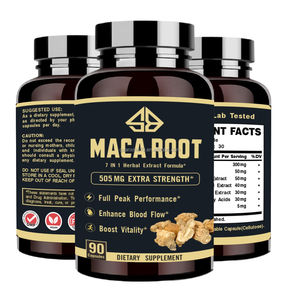 Cápsulas de fórmula 7 en 1 de Maca, Ginseng y Ashwagandha para hombres, para aumentar la energía y la vitalidad, y mejorar el rendimiento máximo para adultos. - Product Image 2