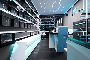 ชั้นวางของสำหรับแสดงแล็ปท็อปดีไซน์ร้านคอมพิวเตอร์ที่ร้าน Bespoke - Product Image 4