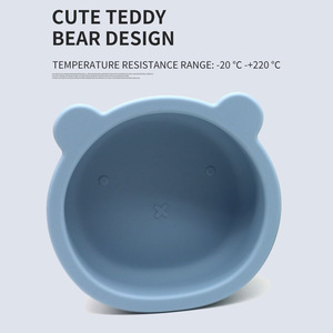 Ensemble de bols et cuillères pour enfants en silicone de qualité alimentaire, sans BPA, design moderne, anti-fuite, avec motifs de dessins animés - Product Image 3
