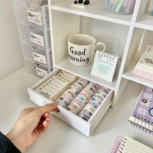 Desktop Storage Rack 3 Tier Drawer Organizer Multi Purpose Office Desk <b>Shelf</b> For Stationery Books Personal Care Products - Product Image 4