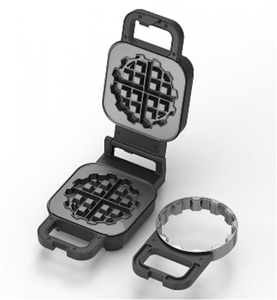 Nouvelle machine à gaufres belges réversible 2-en-1, réglable en hauteur, pour gaufres rondes épaisses et profondes, idéale pour la maison - Product Image 3