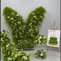 Dekorasi Dinding Bunga Sutra Kupu-kupu RHD untuk Pernikahan, Ulang Tahun, Pesta, Tema Dekorasi Floral, Tata Letak Bunga 3D yang Dapat Dipindahkan