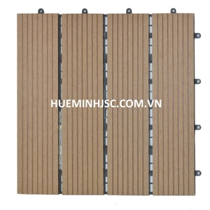 Revêtement de sol à emboîtement Pont extérieur WPC Plancher Terrasse extérieure Carreaux de pont 300*300mm Facile à assembler Respectueux de l'environnement - Product Image 2