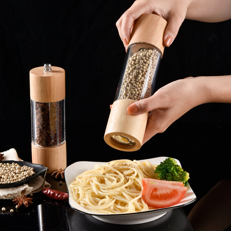 Manual Wooden Adjustable Coarseness Pepper Mill Salt and Pepper Grinders