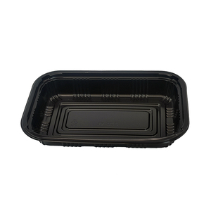 Boîte alimentaire rectangulaire en plastique plat avec couvercle JY-815, écologique, avec petites oreilles, boîte de rangement pour sushi rectangulaire - Product Image 4
