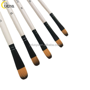 <strong>Best</strong> Nylon Round and Flat <strong>Paint</strong> <strong>Brushes</strong> for Watercolor <strong>Artists</strong> Fine Art Drawing <strong>Brush</strong> with Wood Handle Price for Size - Product Image 6