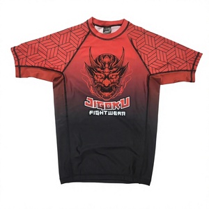Camiseta de Entrenamiento Ligera para BJJ de Secado Rápido, Equipo de Grappling Resistente, Poliéster/Algodón, Ajustada - Camiseta de BJJ Samurai - Product Image 1