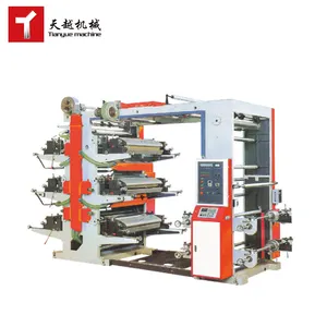 TIANYUE YT-6600 6800 61000 6 color flexographic plastic film printer machine flexo label stickers printing machine