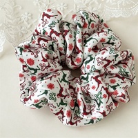 Daou – Grands chouchous pour cheveux de 15 cm avec imprimé vintage, haute élasticité, excellente qualité, accessoire capillaire élégant pour femme, idéal pour l'extérieur