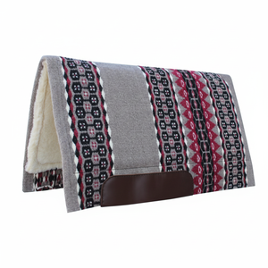 Vardhman Premium Nueva Zelanda Parche de cuero de fieltro de lana gris Venta caliente Diseño de almohadilla de sillín occidental para forro polar de equitación - Product Image 1