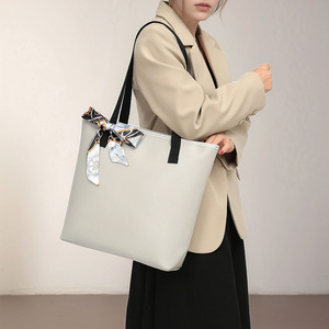 New Arrive Luxury Brand Designer Pu One-Shoulder <b>Tote</b> Bag <b>Zip</b> Large Capacity Scarf Decorated Trending Handbags for Tanjing - Product Image 6