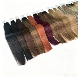 Extensions de cheveux humains vierges doublement étirés Genius Weft, 50g, cheveux naturels bruts, trame fine invisible nouée à la main, prêtes à être expédiées - Product Image 4