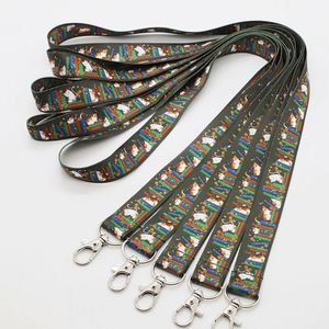 Wholesale Personalized Business Office Employee Neck <b>Lanyard</b> Keychain Custom Company Logo Printed <b>Polyester</b> ID <b>Lanyard</b> - Product Image 1
