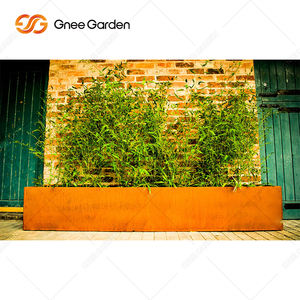 Pot de fleurs en acier Corten, grand bac vertical carré, bordure de jardin, couleur personnalisée, style minimaliste, résistant à la corrosion - Product Image 4