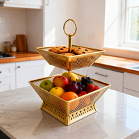 Plateau de service de luxe arabe pour le Ramadan, boîte à collations divisée, bol à noix en métal doré ou argenté, récipient à dattes, décoration de maison islamique pour l'Aïd, cadeau