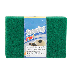 Green Scouring Pad Rectangle Kitchen Cleaning Pad 802 Color Set 0.6 Green - Product Image 5
