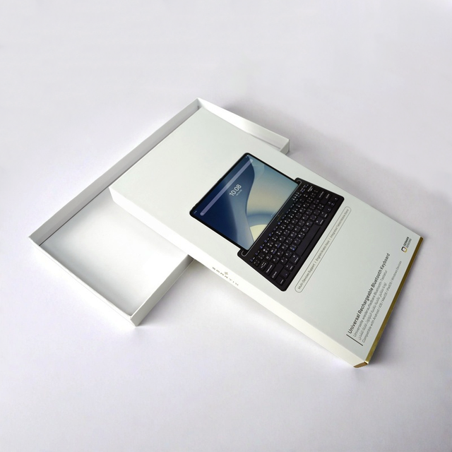 Custom logo Rigid Laptop Computer Cardboard Paper Box Packaging Lid and Base Box for Wireless Ipad Keyboard case