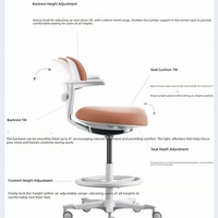 Chaise de bureau ergonomique pivotante moderne pour cadres médicaux avec cadre en acier inoxydable et roulettes réglables en hauteur