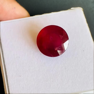 Rubis ovale, traité par cirage/huile, certifié IGI, qualité AA, lustre parfait, 10 mm, 5,50 carats, rouge, pour la fabrication de bijoux, pas cher - Product Image 2
