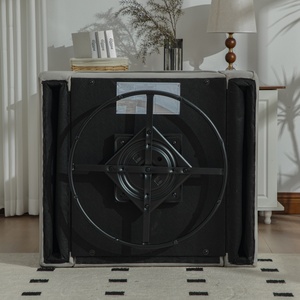 <span class=keywords><strong>Fauteuil</strong></span> pivotant moderne rembourré avec rangement dissimulé, <span class=keywords><strong>accoudoirs</strong></span> en tissu technique, chaise de détente pour salon en gris - Product Image 4