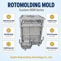 Moule de rotomoulage en aluminium personnalisé OEM ODM, moule rotatif A356, usinage CNC, directement de l'usine