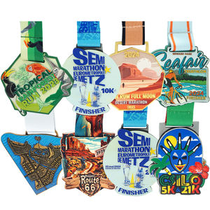 Groothandel 50Mm Sport Blanco Sublimatie Metalen Medaille Inzetstukken Bulk Blanco Medaille En Linten Awards Hanger Voor Graveren - Product Image 6