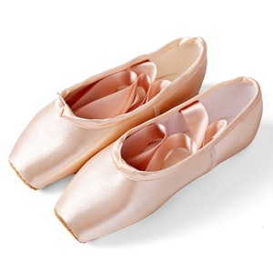 Chaussons <span class=keywords><strong>de</strong></span> <span class=keywords><strong>danse</strong></span> couleur chair pour enfants et adultes, pointes <span class=keywords><strong>de</strong></span> ballet professionnelles avec rubans, pour femme - Product Image 2
