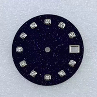 Esfera de Reloj de 28.5MM en Piedra Azul Natural, Estilo Gitano, para Movimientos Automáticos Japoneses NH36 NH35/4R36/7S