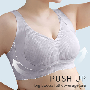 Sujetadores de cobertura completa Con pechos grandes para mujer, 46D talla grande, corte láser, realce sin costuras, Sujetador deportivo para mujer - Product Image 3