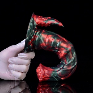 European Best-Selling Fantasy Liquid Silicone Adult Toys With Spike Soft <b>Dildos</b> Sex Toys for Woman Shop Sex Games - Product Image 4